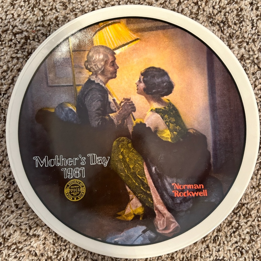 Vintage Norman Rockwell "After The Party" Mother's Day Plate